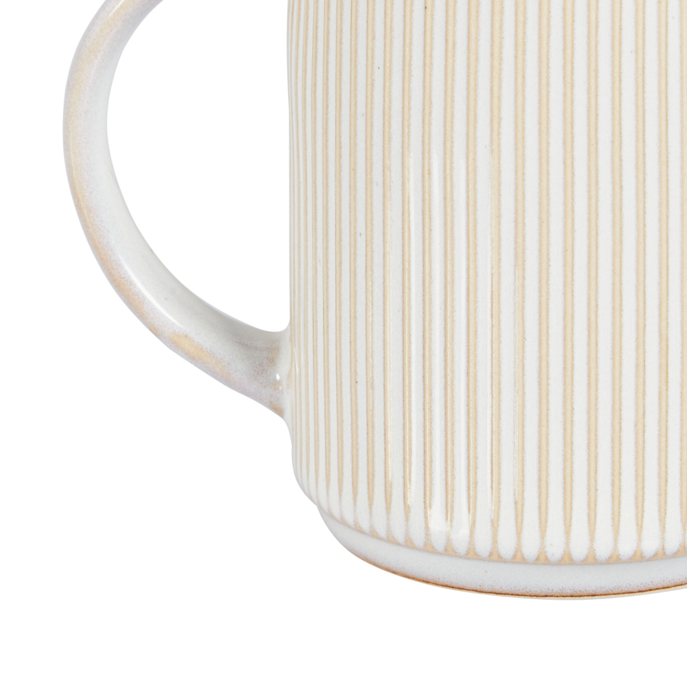 Set di 4 tazze Beige chiaro in gres caolino fatto a mano con smalto reattivo Cucina Sala da pranzo