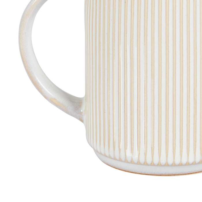 Set di 4 tazze Beige chiaro in gres caolino fatto a mano con smalto reattivo Cucina Sala da pranzo