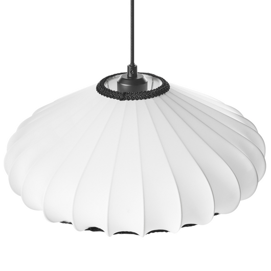 Lampada a sospensione con paralume in nylon bianco Design moderno Luce per il soggiorno