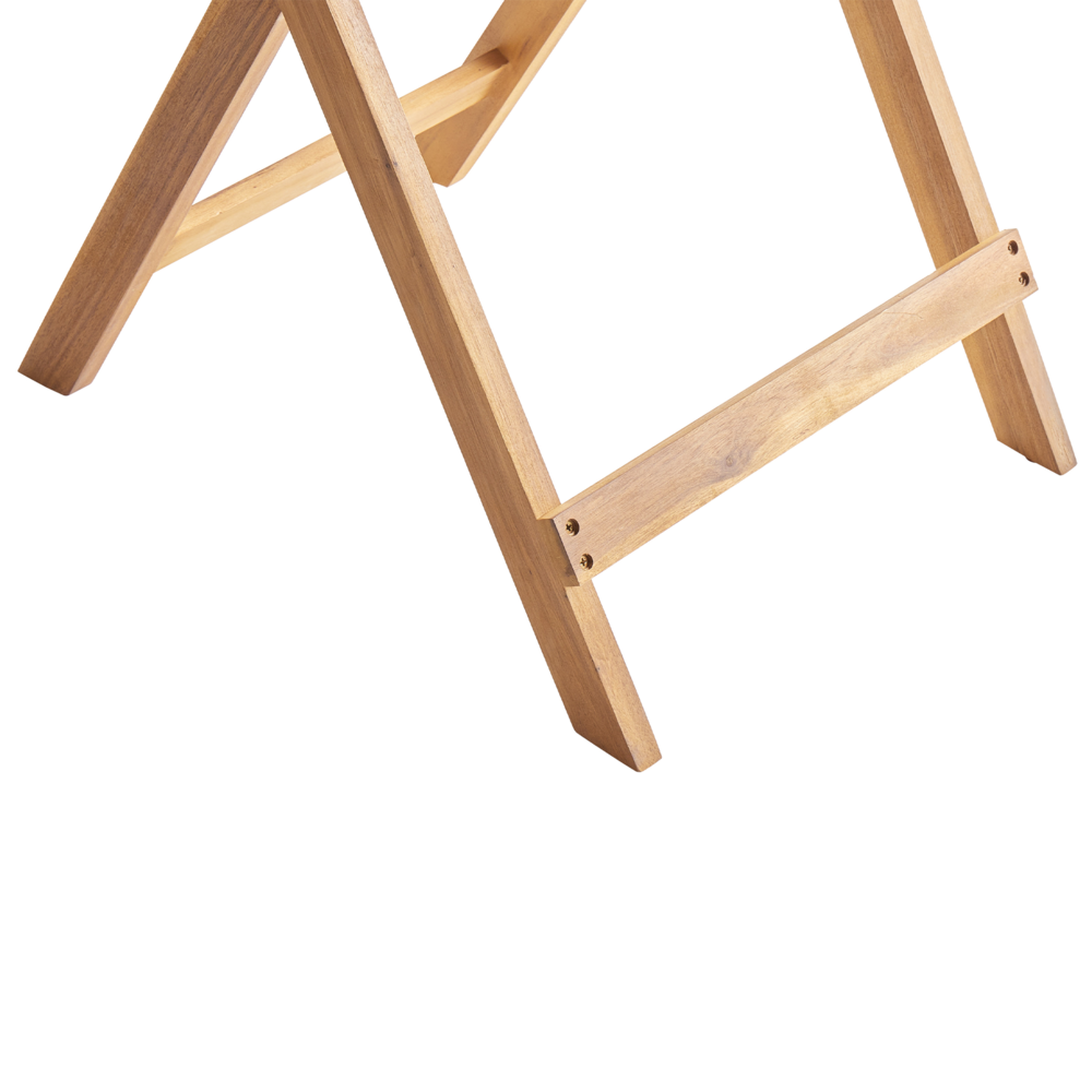 Tavolo da giardino pieghevole in legno di acacia rotondo in legno chiaro ø 60 cm stile tradizionale retrò