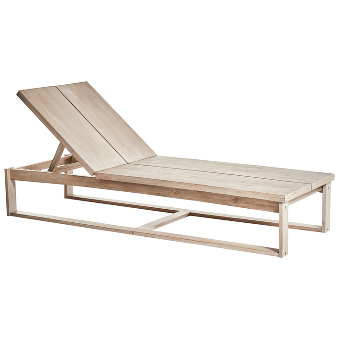 Set di 2 lettini da giardino reclinabili in legno d'acacia con cuscini bianco sporco reclinabile resistente alle intemperie