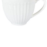 Set di 4 tazzine con piattini Porcellana bianca di caolino fatta a mano con finitura lucida Servizio per 4 persone Tè Caffè Cucina Sala da pranzo