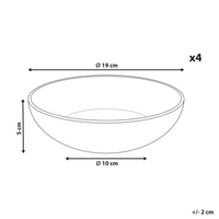 Set di 4 piatti fondi fatti a mano finitura smalto reattivo Grigio Cucina Sala da pranzo