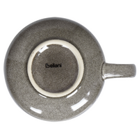 Set di 4 tazze con piattini in gres grigio con finitura in smalto reattivo fatto a mano Servizio per 4 persone per il tè e il caffè Cucina Sala da pranzo