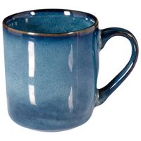 Set di 16 stoviglie in gres caolino fatto a mano con smalto reattivo Finitura blu Cucina Sala da pranzo