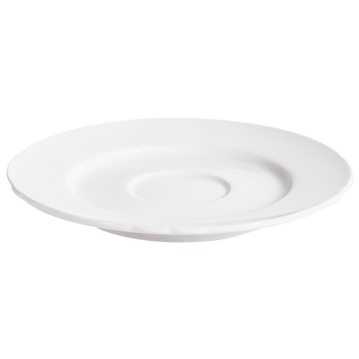 Set di 4 tazze con piattini per tè e caffè in porcellana con finitura lucida bianco Cucina Sala da pranzo