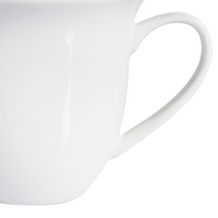 Set di 4 tazze con piattini per tè e caffè in porcellana con finitura lucida bianco Cucina Sala da pranzo