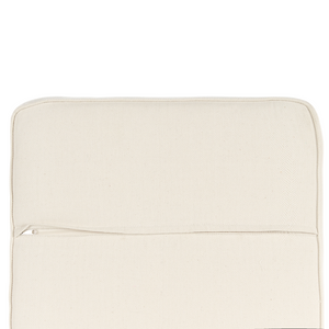 Ottomana da giardino 2 posti in rattan naturale, con cuscini bianchi e bianco sporco, 140 cm – Perfetto per esterni ed interni, stile boho per giardino, patio e balcone.