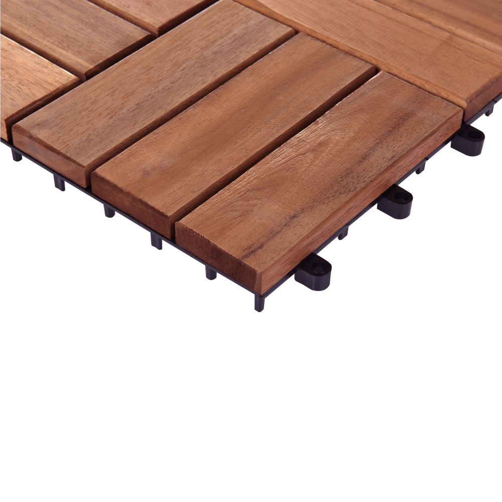 Pavimento certificato in legno di acacia marrone per esterni resistenti all'acqua accessori esterno