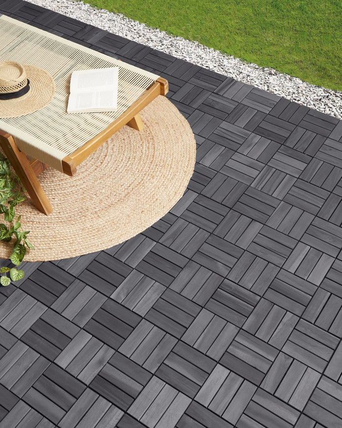 Pavimento certificato in legno di acacia grigio per esterni resistenti all'acqua accessori esterno