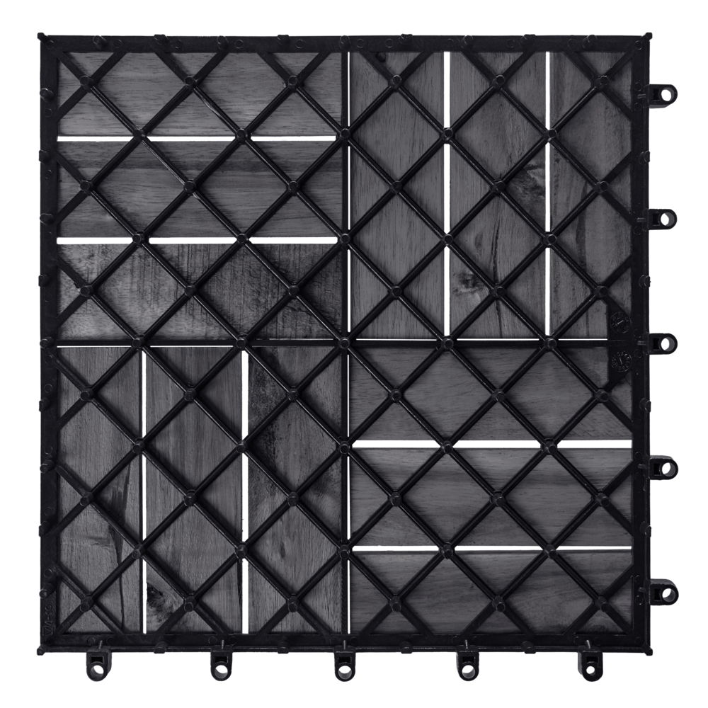 Pavimento certificato in legno di acacia grigio per esterni resistenti all'acqua accessori esterno