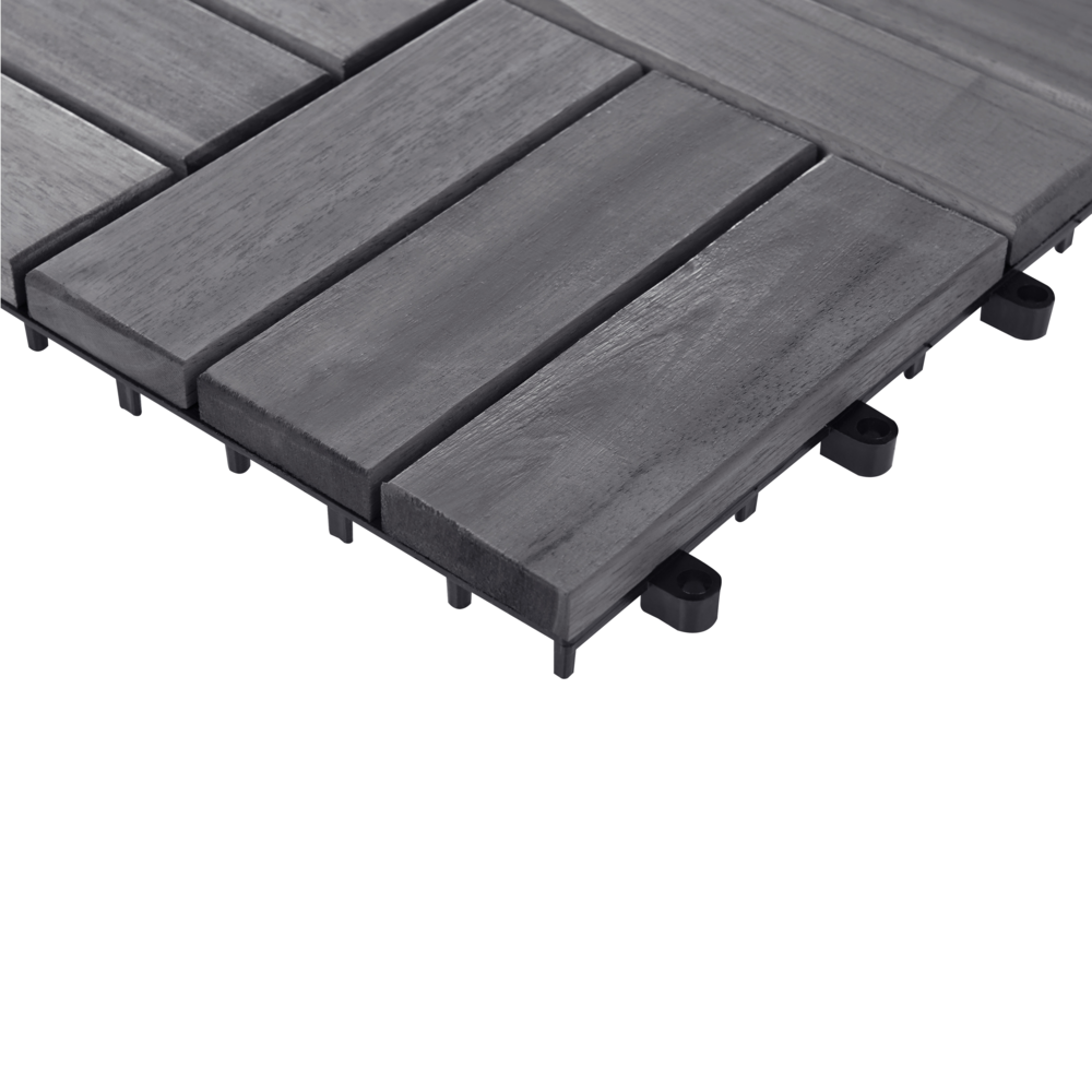 Pavimento certificato in legno di acacia grigio per esterni resistenti all'acqua accessori esterno