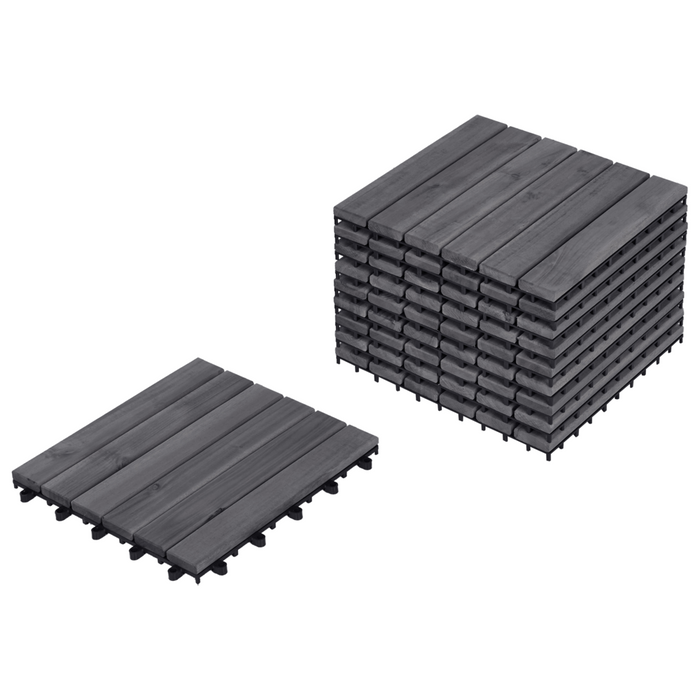 Pavimento in legno di acacia certificato grigio per esterni con base in plastica resistente all'acqua