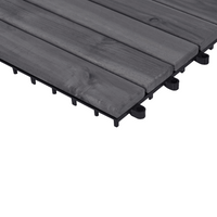 Pavimento in legno di acacia certificato grigio per esterni con base in plastica resistente all'acqua