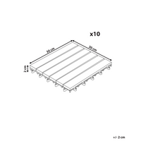 Pavimento in legno di acacia certificato grigio per esterni con base in plastica resistente all'acqua