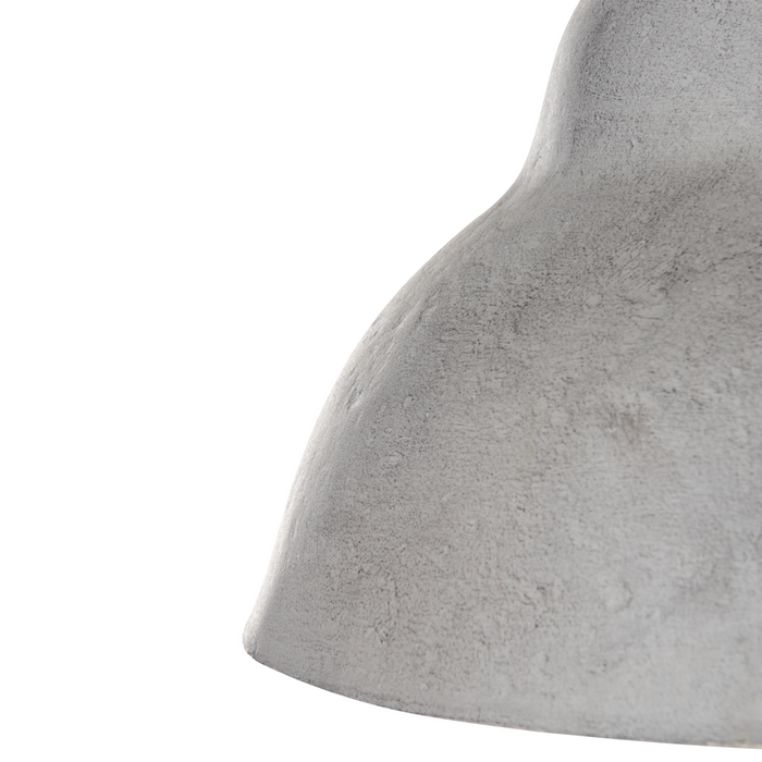 Lampada a sospensione Grigio Cartapesta fatta a mano Paralume Organico Naturale