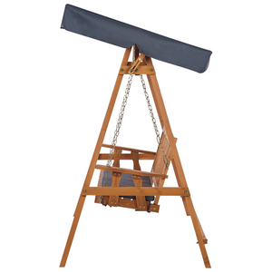 Dondolo da Esterno in Legno di Larice con baldacchino autoportante