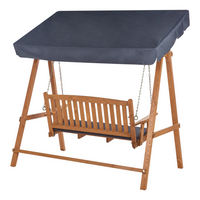 Dondolo da Esterno in Legno di Larice con baldacchino autoportante