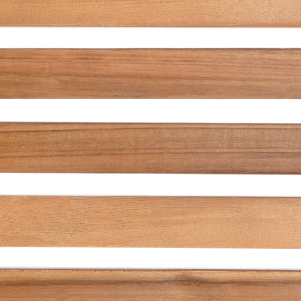 Set di 4 sedie da giardino in legno di acacia marrone chiaro per esterni senza braccioli in stile rustico