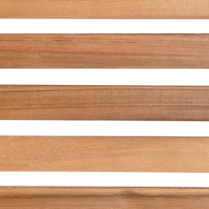 Set di 4 sedie da giardino in legno di acacia marrone chiaro per esterni senza braccioli in stile rustico