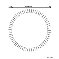 Tappeto Beige e Rosso Rotondo 200 cm Boho Rustico Spirale Intrecciato Fatto a mano Juta Naturale Camera da letto Soggiorno