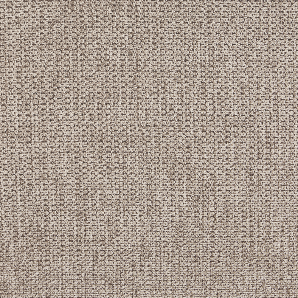 Pouf tortora rettangolare con gambe in legno di gomma verniciato marrone stile minimalista