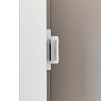 Mobiletto per il bagno con ripiani e ante traforate MDF Bianco 30 x 75 cm stile raffinato