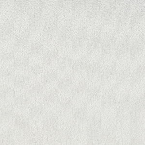 Pouf bianco rettangolare con gambe in in legno di gomma verniciato marrone stile minimalista