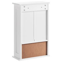 Mobiletto a specchio da bagno a parete in MDF bianco con vano contenitore stile moderno