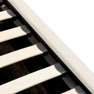 Letto singolo con testiera semicircolare in poliestere beige 90x200 cm base a doghe Testiera a Mezza Luna con contenitore