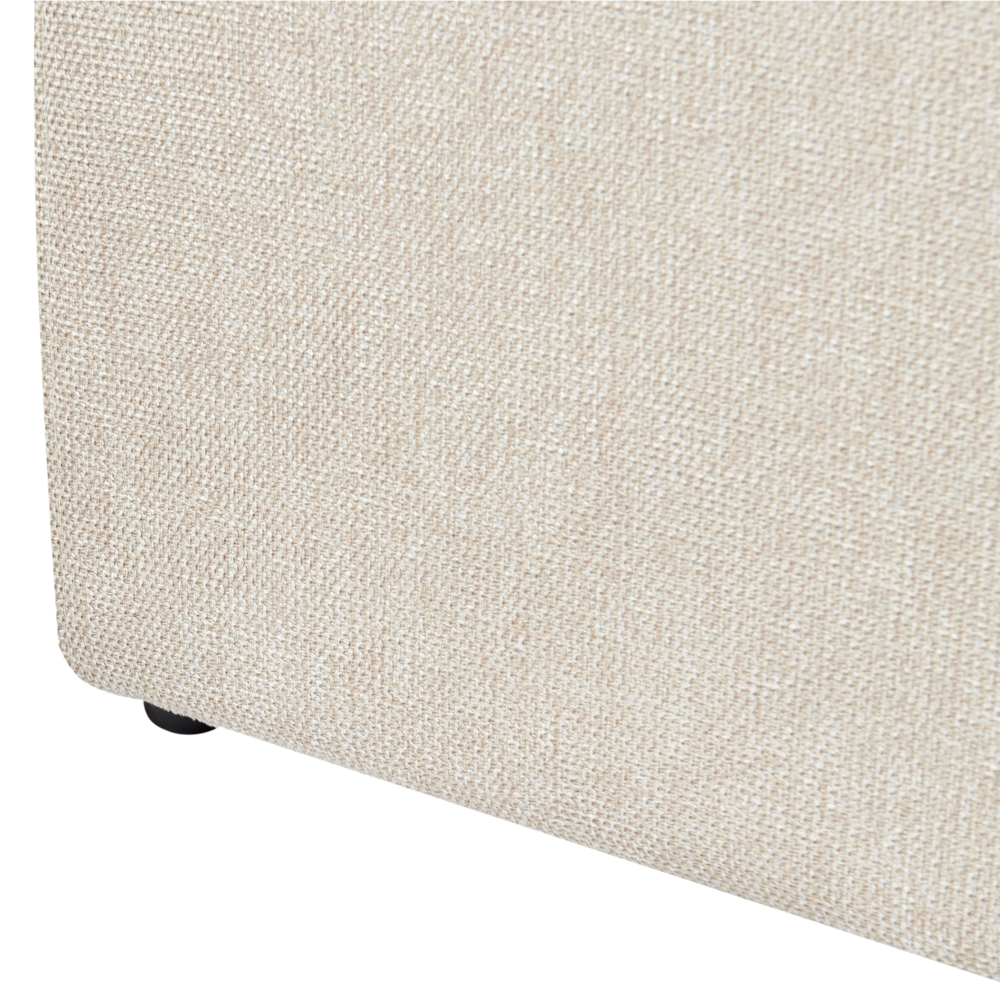 Letto singolo con testiera semicircolare in poliestere beige 90x200 cm base a doghe Testiera a Mezza Luna con contenitore