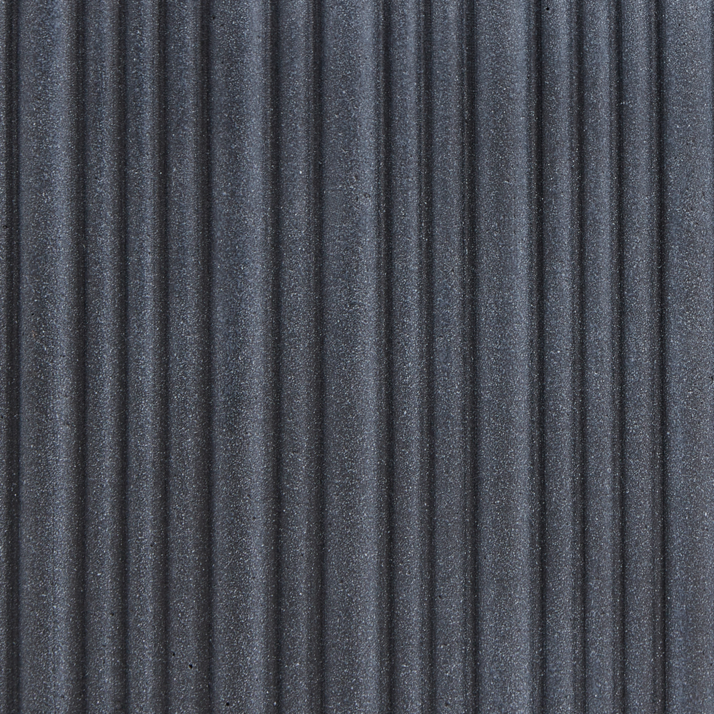 Vaso da fiori Grigio Grafite Gessato Rotondo MgO 42 x 42 x 39 cm per esterni e interni