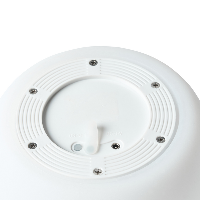 Lampada da terra a LED per esterni in materiale sintetico bianco impermeabile con telecomando con telecomando