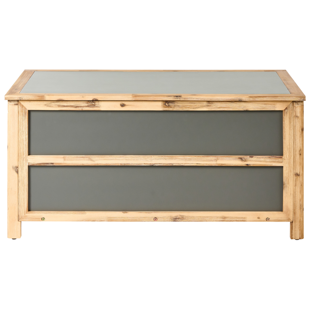 Panca da giardino in calcestruzzo e legno d'acacia Grigio stile industriale