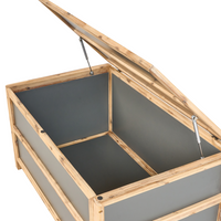 Panca da giardino in calcestruzzo e legno d'acacia Grigio stile industriale