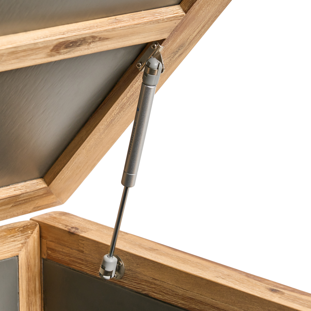 Panca da giardino in calcestruzzo e legno d'acacia Grigio stile industriale