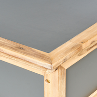 Panca da giardino in calcestruzzo e legno d'acacia Grigio stile industriale