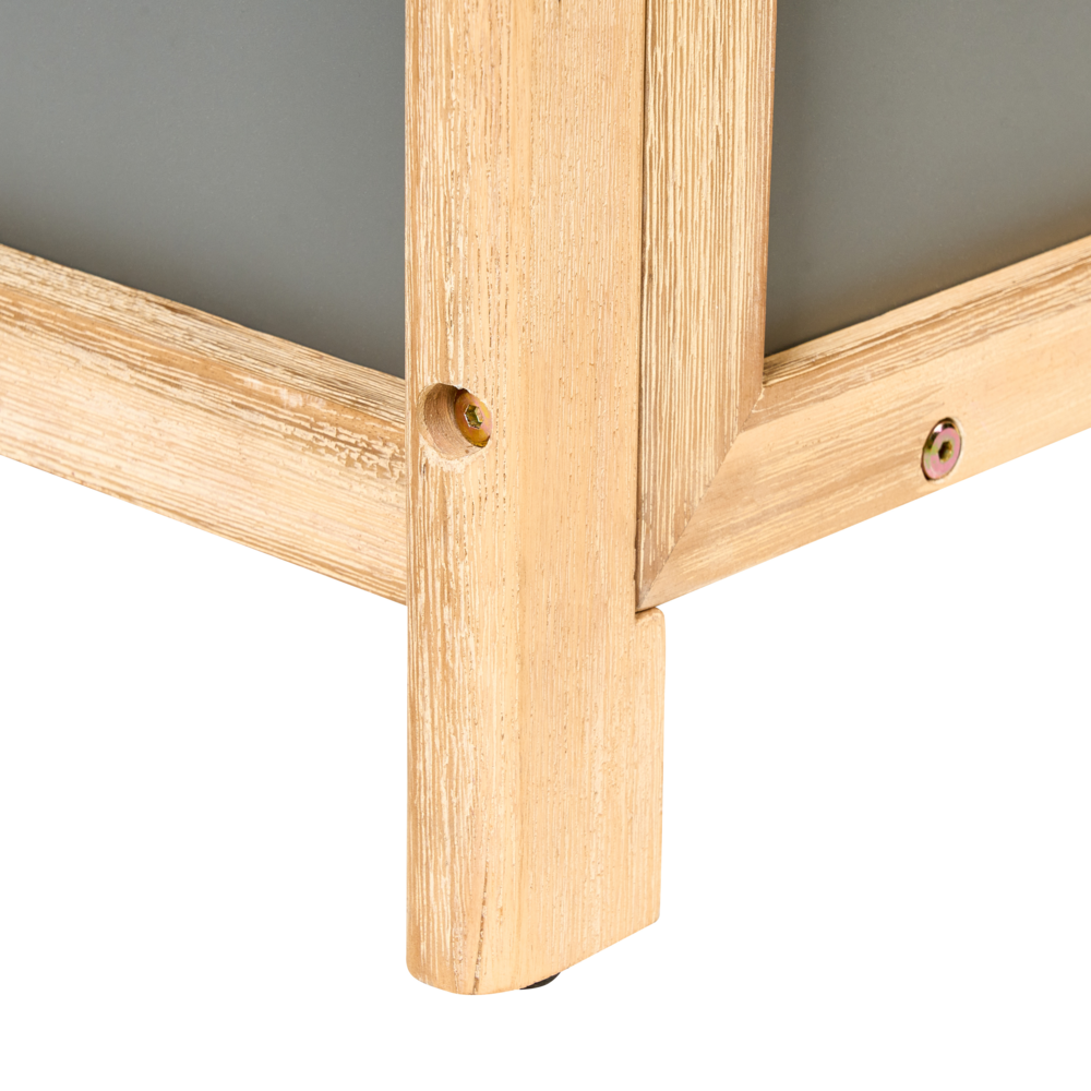 Panca da giardino in calcestruzzo e legno d'acacia Grigio stile industriale