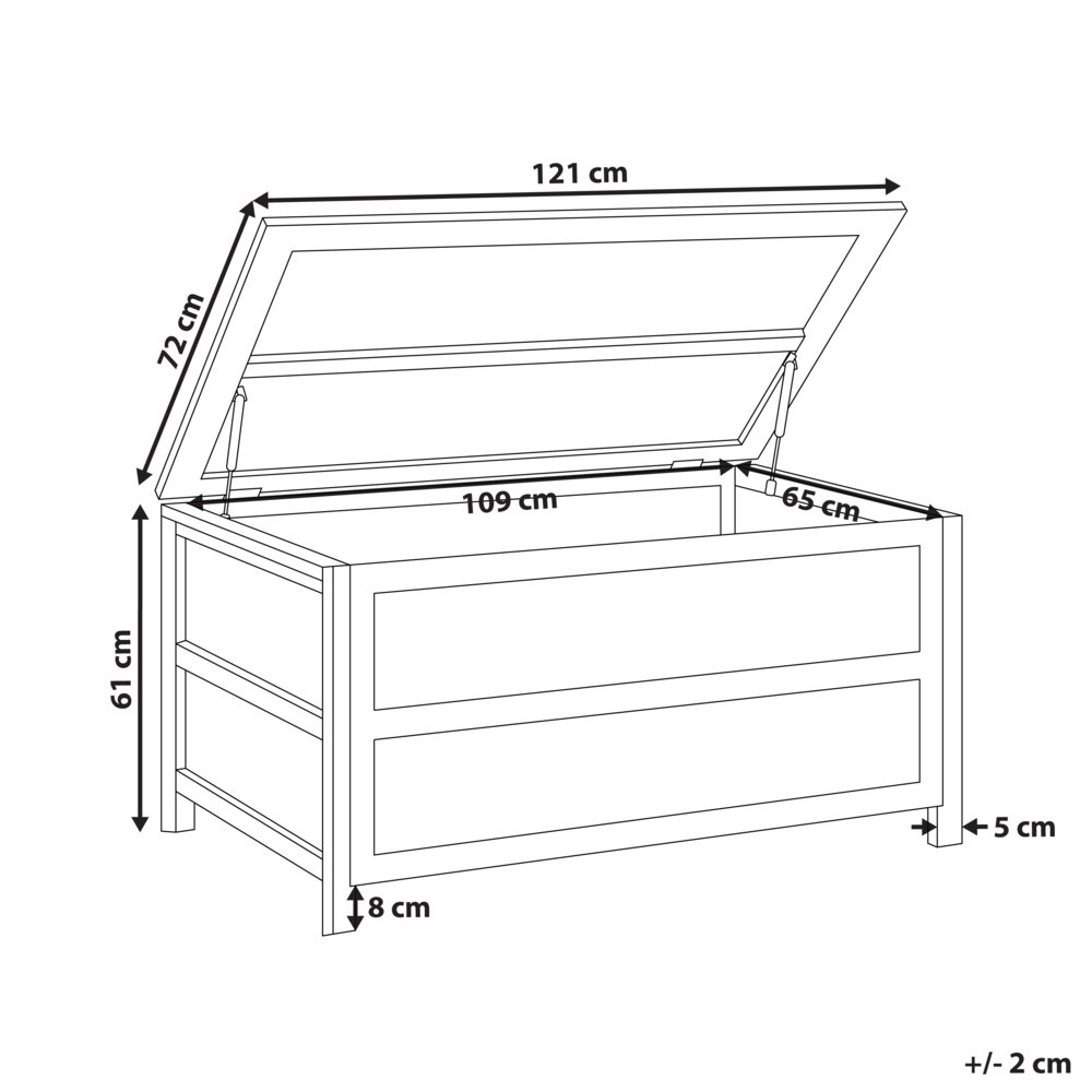 Panca da giardino in calcestruzzo e legno d'acacia Grigio stile industriale