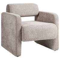 Poltrona Beige Boucle Seduta senza braccioli Stile retrò