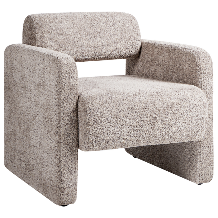 Poltrona Beige Boucle Seduta senza braccioli Stile retrò