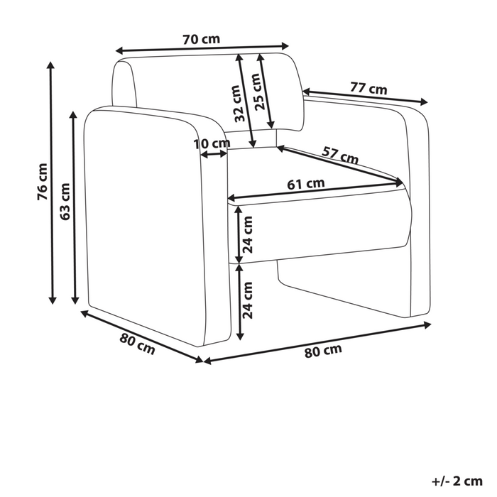Poltrona Beige Boucle Seduta senza braccioli Stile retrò