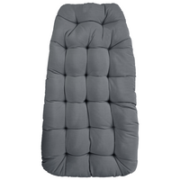 Sedia a uovo a dondolo Supporto metallico grigio scuro Morbido cuscino da seduta Boho Rustico Soggiorno Terrazza