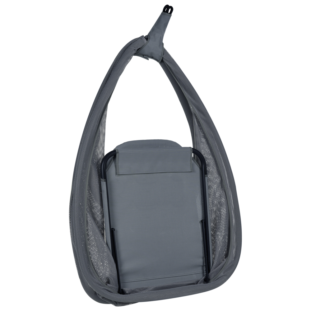 Sedia a uovo a dondolo Supporto metallico grigio scuro Morbido cuscino da seduta Boho Rustico Soggiorno Terrazza