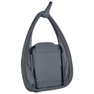 Sedia a uovo a dondolo Supporto metallico grigio scuro Morbido cuscino da seduta Boho Rustico Soggiorno Terrazza