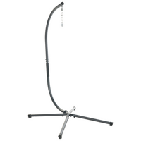 Sedia a dondolo sospesa Grigio chiaro Supporto metallico in corda Cuscino morbido per seduta Boho Rustico Soggiorno Terrazza