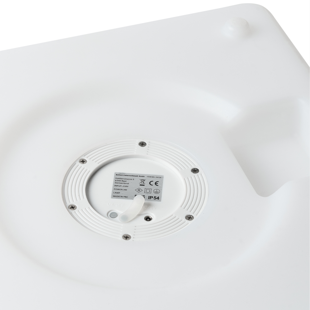 Lampada da terra a LED per esterni in materiale sintetico bianco impermeabile con telecomando bianco illuminazione da giardino