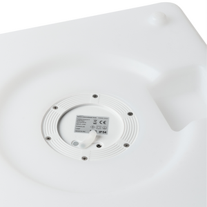 Lampada da terra a LED per esterni in materiale sintetico bianco impermeabile con telecomando bianco illuminazione da giardino