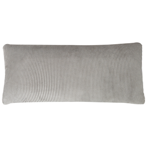 Divano ad angolo in velluto a coste grigio chiaro e gambe in metallo design retrò stile moderno