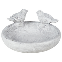 Fontana per uccelli MGO per giardino Accento decorativo all'aperto grigio